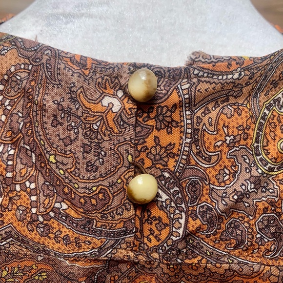 Silky vintage top with paisley pattern - Picture 6 of 6